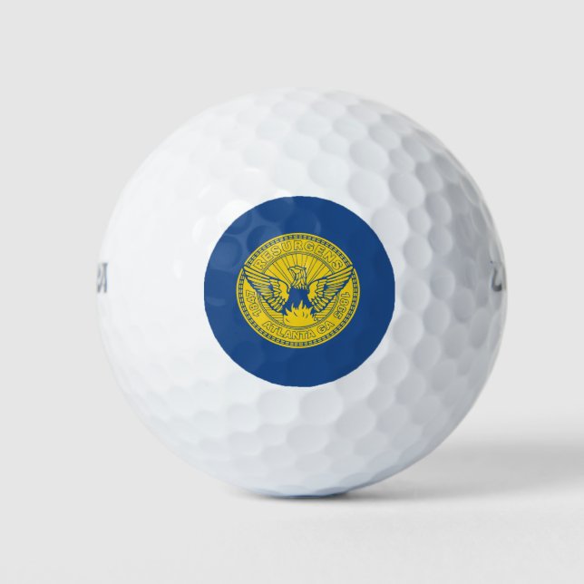 Balles De Golf Drapeau d'Atlanta, Georgia Golf Balls (Devant)