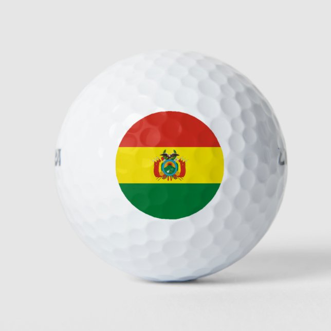 Balles De Golf Drapeau de Bolivie patriotique (Devant)