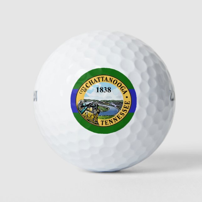 Balles De Golf Drapeau de Chattanooga, Tennessee (Devant)
