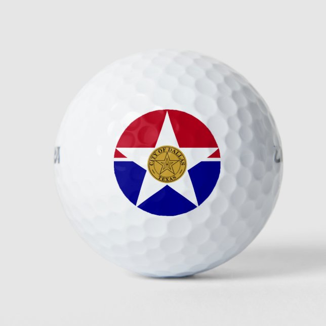 Balles De Golf Drapeau de Dallas, Texas Golf Balls (Devant)