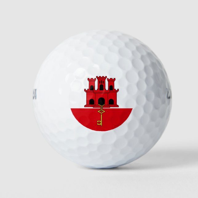 Balles De Golf Drapeau de Gibraltar (Devant)