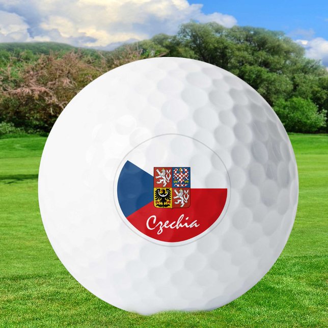 Balles De Golf Drapeau de golf Czechia & République tchèque / Bal (Créateur téléchargé)