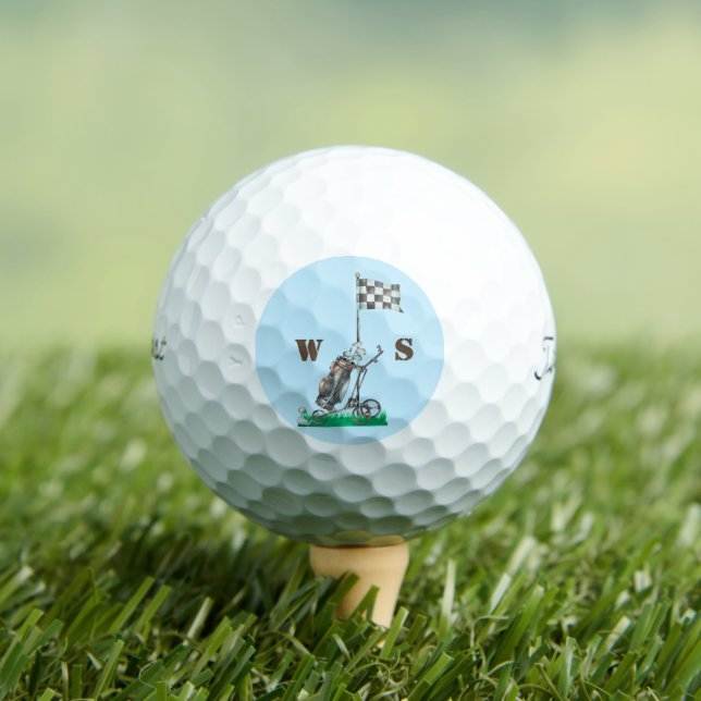 Balles De Golf Drapeau de golf et Initiales des clubs (T-shirt Insitu)