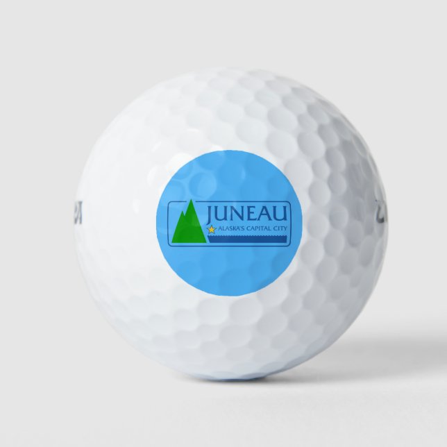 Balles De Golf Drapeau de Juneau, Alaska Golf Balls (Devant)