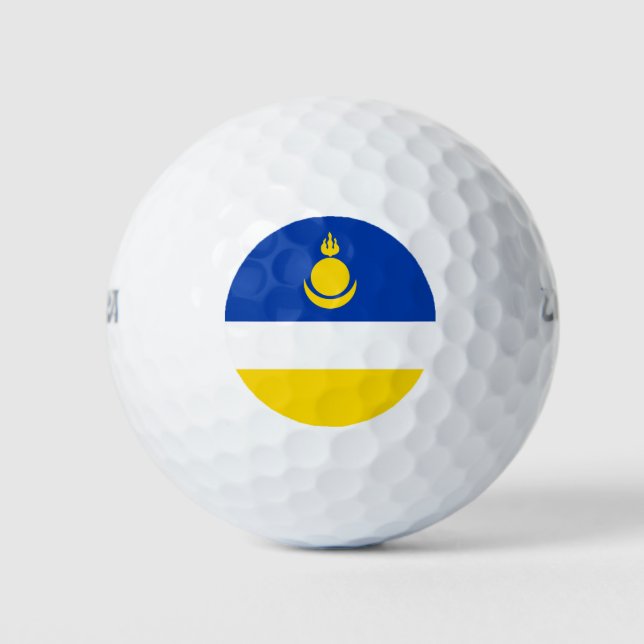 Balles De Golf Drapeau de la Buryatia patriotique (Devant)