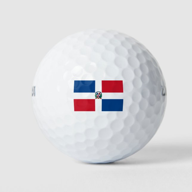 Balles De Golf Drapeau de la République Dominicaine (Devant)