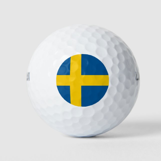 Balles De Golf Drapeau de la Suède (Devant)