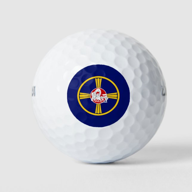 Balles De Golf Drapeau de la ville d'Omaha (Nebraska) (Devant)
