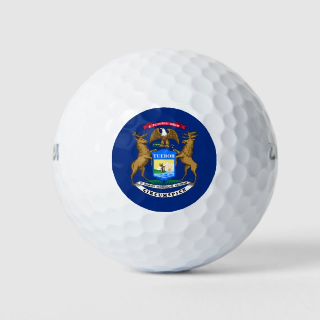 Balles De Golf Drapeau de l'État du Michigan (Devant)