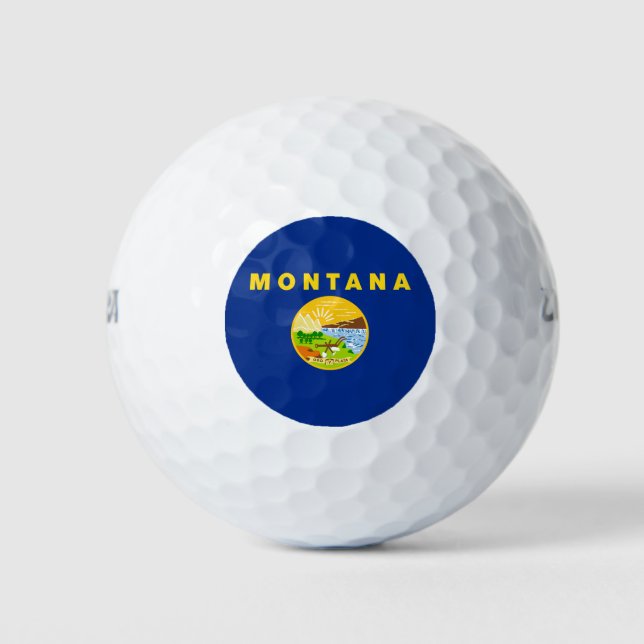 Balles De Golf Drapeau de l'État du Montana (Devant)