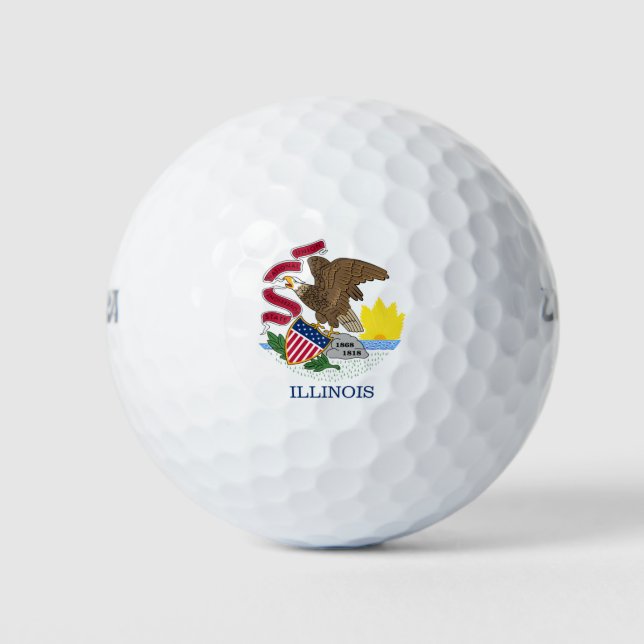 Balles De Golf Drapeau de l'Illinois (Devant)