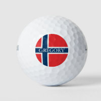 Drapeau de Norvège avec nom personnalisé