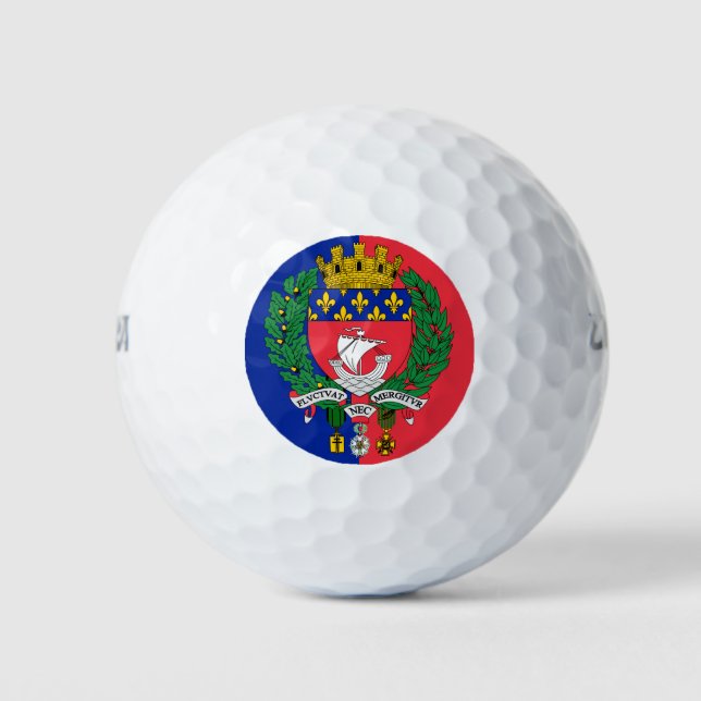 Balles De Golf Drapeau de Paris, France (Devant)