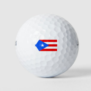 Balles De Golf Drapeau de Porto Rico