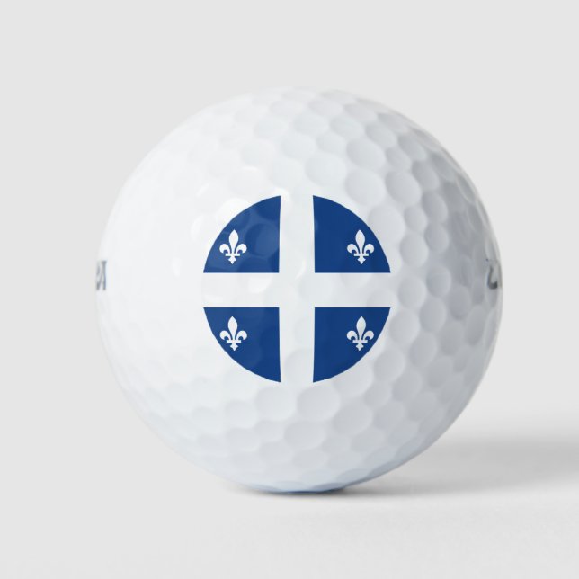 Balles De Golf Drapeau de Québec, Canada (Devant)