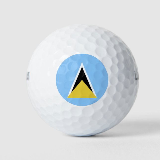 Balles De Golf Drapeau de Sainte-Lucie (Devant)