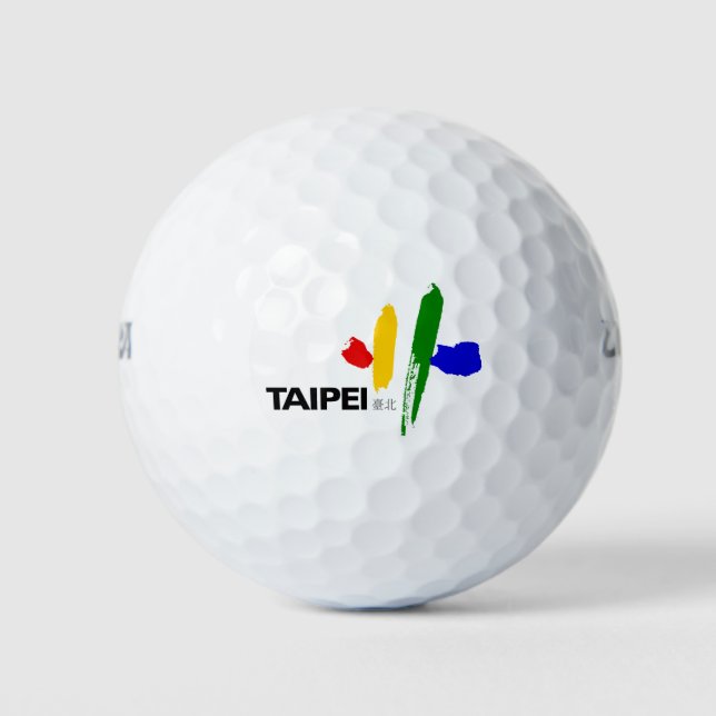 Balles De Golf Drapeau de Taipei City (Taïwan) (Devant)
