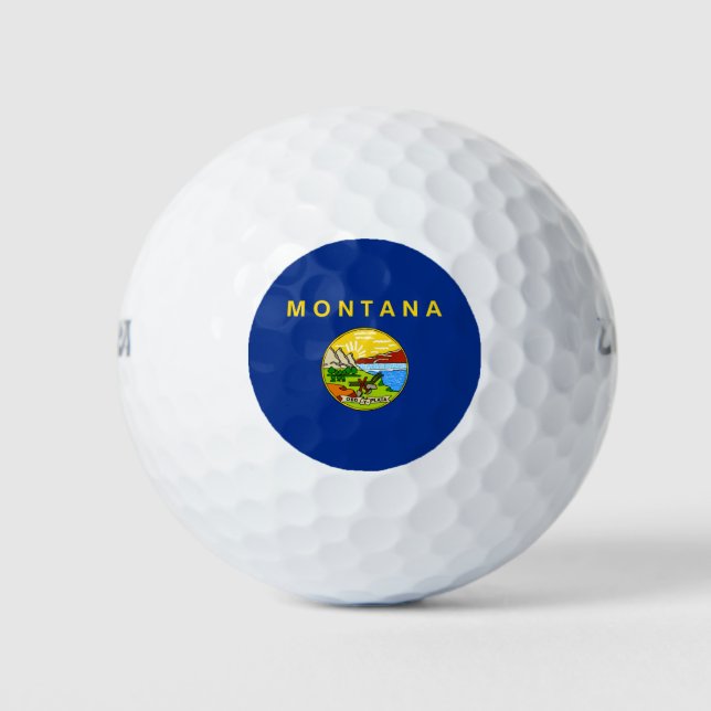 Balles De Golf Drapeau d'État du Montana (Devant)
