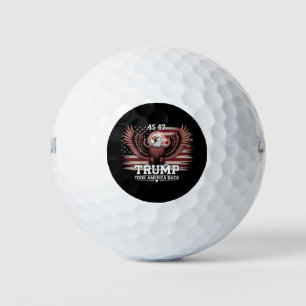 Balles De Golf Drapeau du 45e et 47e président Trump 2025 Aigle A