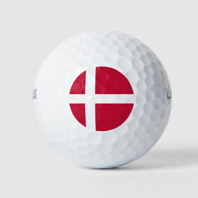Balles De Golf Drapeau du Danemark (Devant)