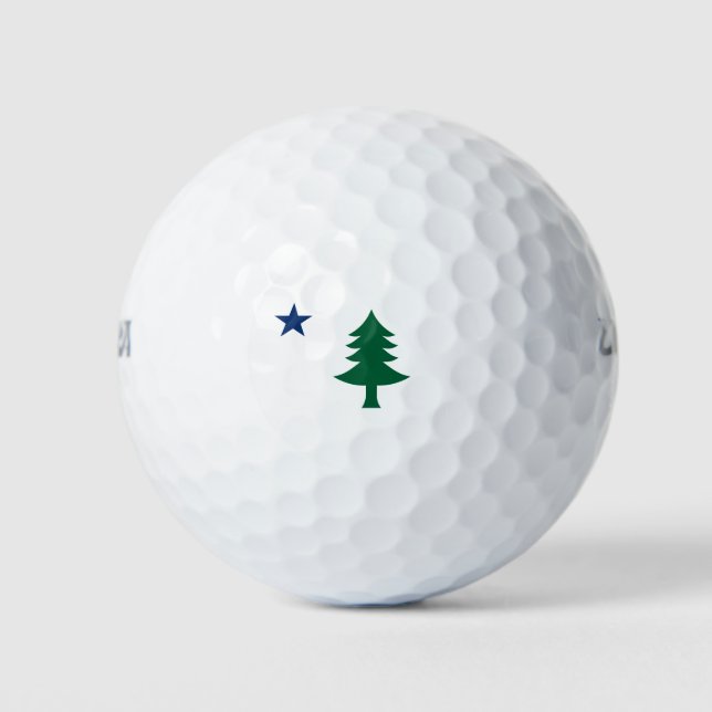 Balles De Golf Drapeau du Maine 1901 (Devant)
