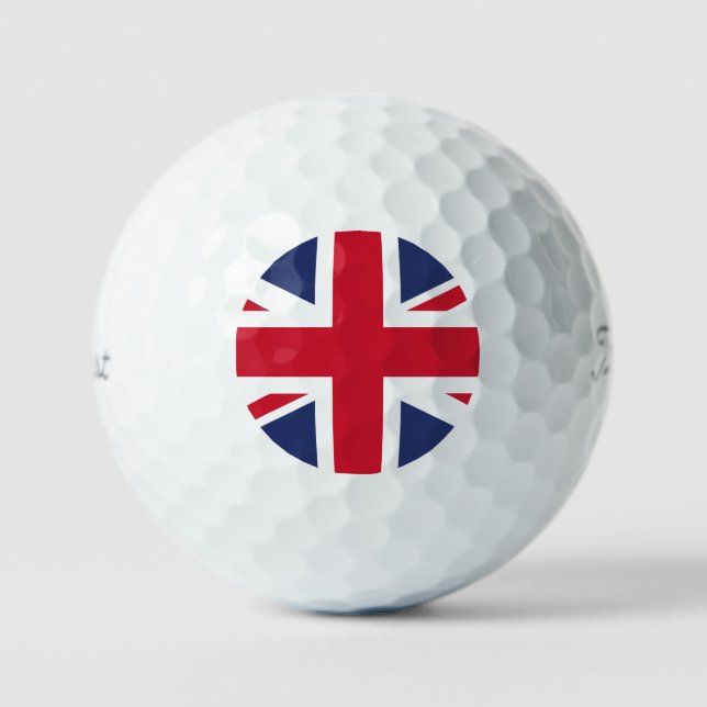 Balles De Golf Drapeau du Royaume-Uni (Recto)