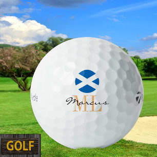 Balles De Golf Drapeau écossais, Emblem et Ecosse monogramme