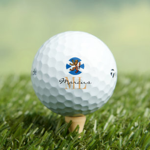 Balles De Golf Drapeau écossais Monogramme, Rampant & Ecosse