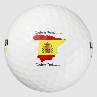 Balles De Golf Drapeau espagnol avec Emblème espagnol sur une bal