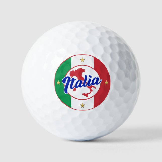 Balles De Golf Drapeau et carte Italia (Recto)