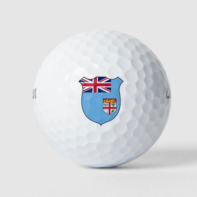 Balles De Golf Drapeau Fidji Grand Patriotique (Devant)