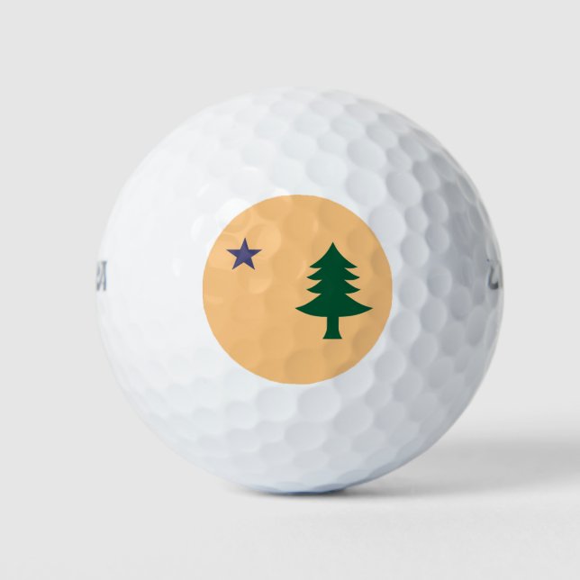Balles De Golf Drapeau historique du Maine (1901-1909) (Devant)