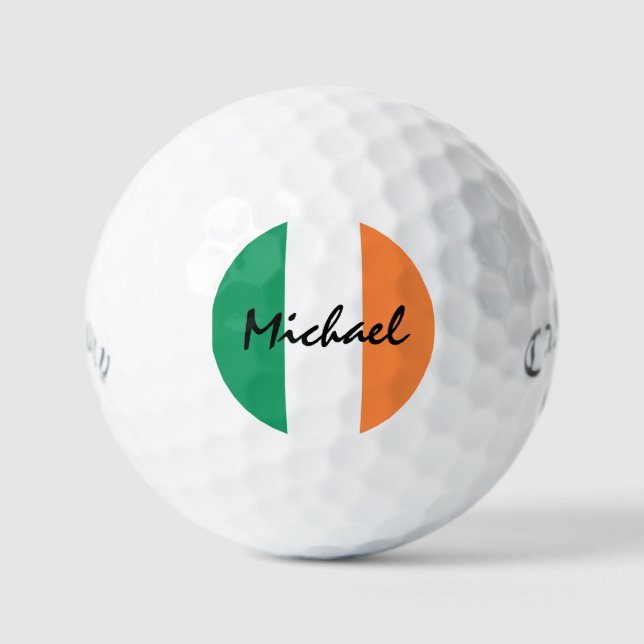 Balles De Golf Drapeau irlandais Nom personnalisé css gbcn (Recto)