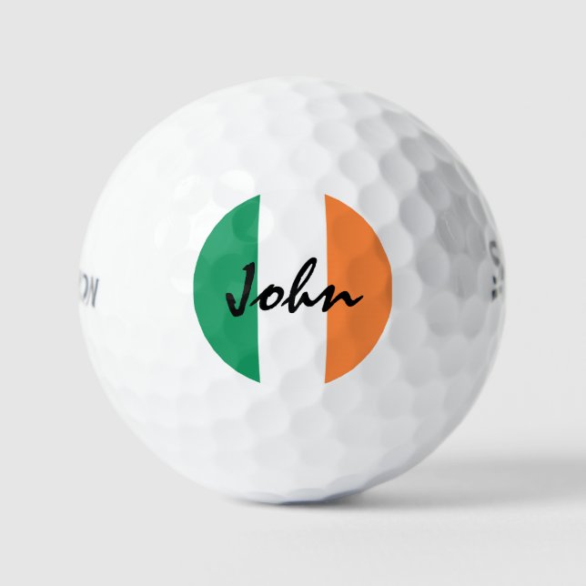 Balles De Golf Drapeau irlandais Nom personnalisé ssf gbcn (Recto)