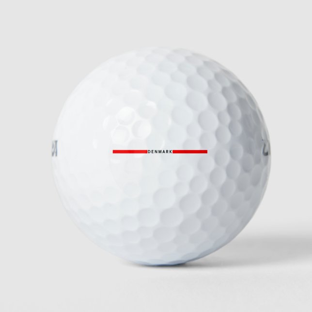Balles De Golf Drapeau minimaliste danois (Devant)