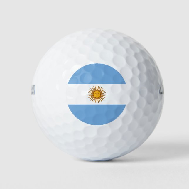 Balles De Golf Drapeau Patriotique Argentin (Devant)