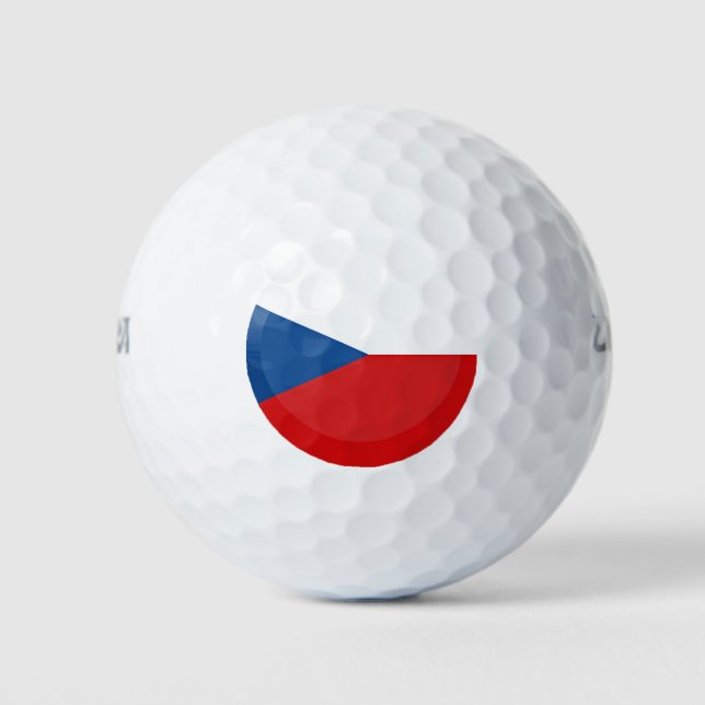 Balles De Golf Drapeau République tchèque (Devant)