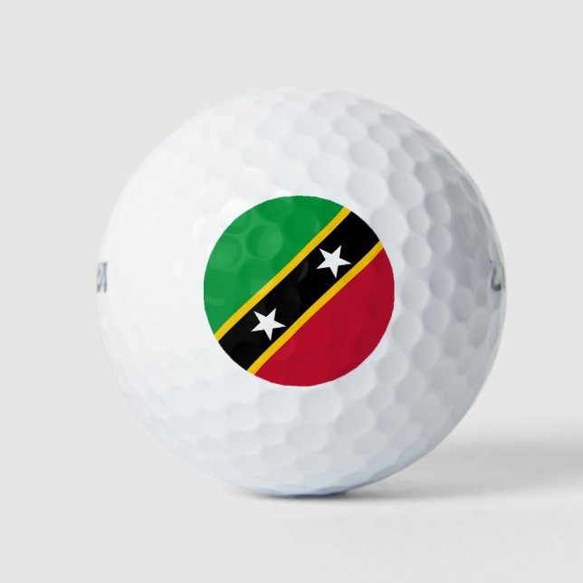 Balles De Golf Drapeau Saint-Kitts-et-Nevis (Devant)