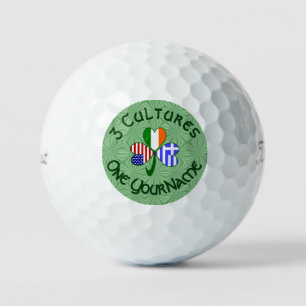 Balles De Golf Drapeau Shamrock Personnalisé Américain Irlandais 