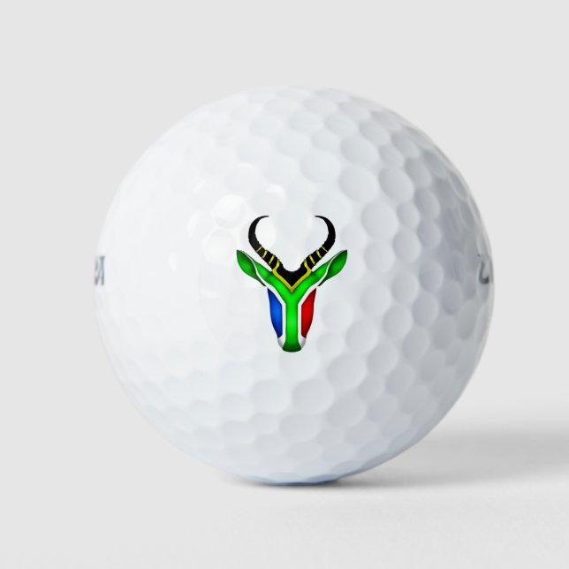 Balles De Golf Drapeau sud-africain springbok (Devant)