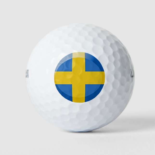 Balles De Golf Drapeau suédois (Devant)