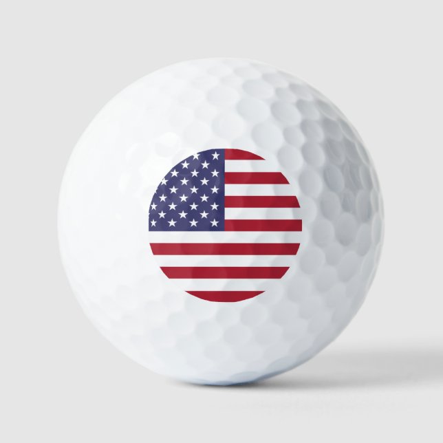 Balles De Golf Drapeau USA, drapeau des États-Unis, drapeau améri (Recto)