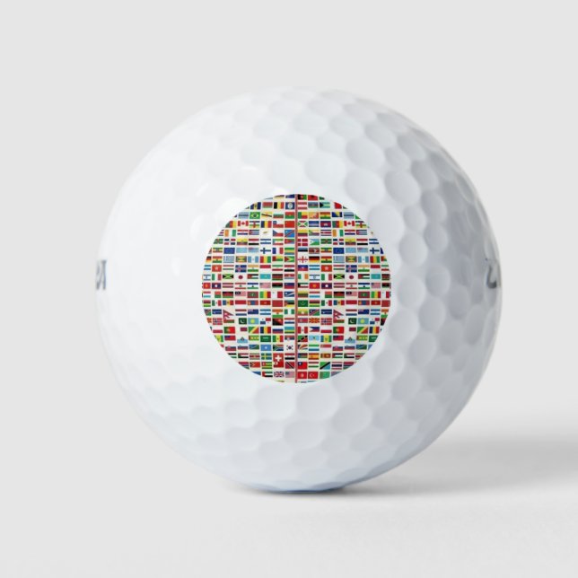 BALLES DE GOLF DRAPEAUX INTERNATIONAL (Devant)
