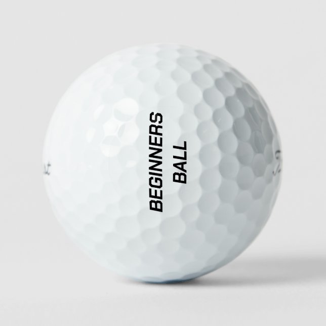 Balles De Golf Drôle "Bal des débutants" (Recto)
