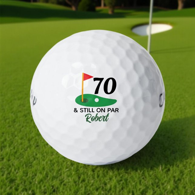 Balles De Golf Drôle cadeau personnalisé 70e anniversaire pour Go (Créateur téléchargé)