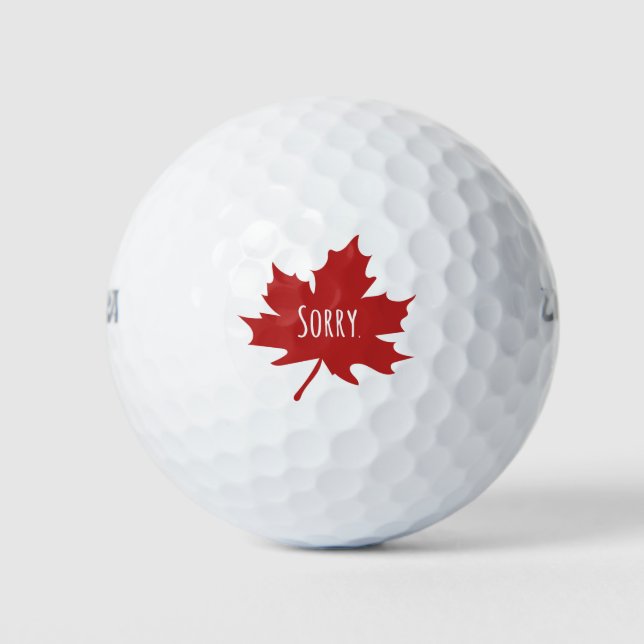 Balles De Golf Drôle Canadien (Devant)