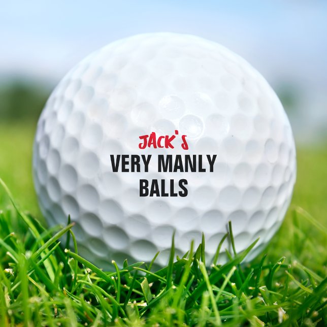 Balles De Golf Drôle Dirty Plaisanterie Très Manly Balls (Funny Dirty Joke Very Manly Balls Golf Ball)