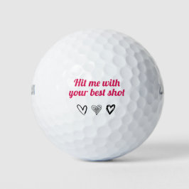 Balles De Golf Drôle "Frappe-Moi Avec Ton Meilleur Tir"