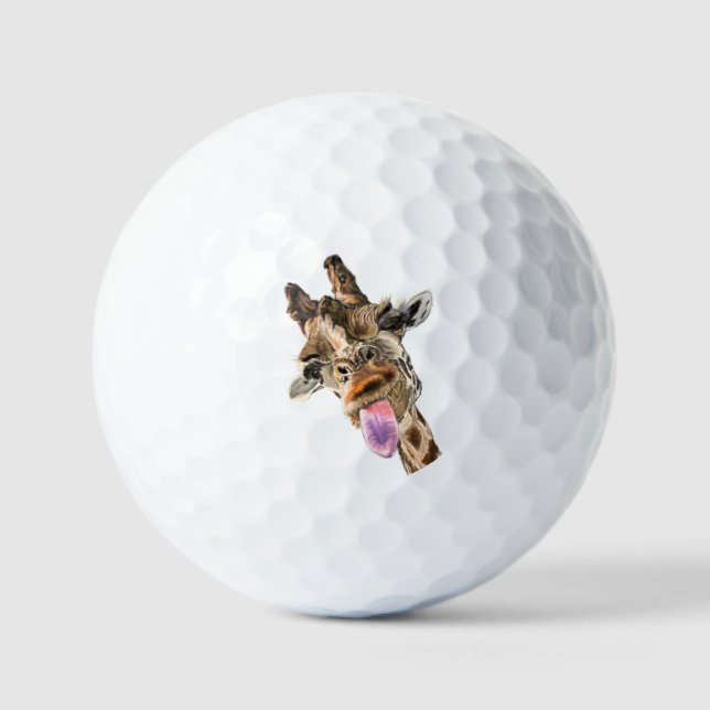Balles De Golf Drôle Giraffe Golf Balls (Recto)