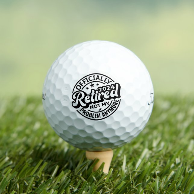 Balles De Golf Drôle officiellement à la retraite 2024 (T-shirt Insitu)